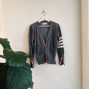 Thom Browne Grey Cardigan